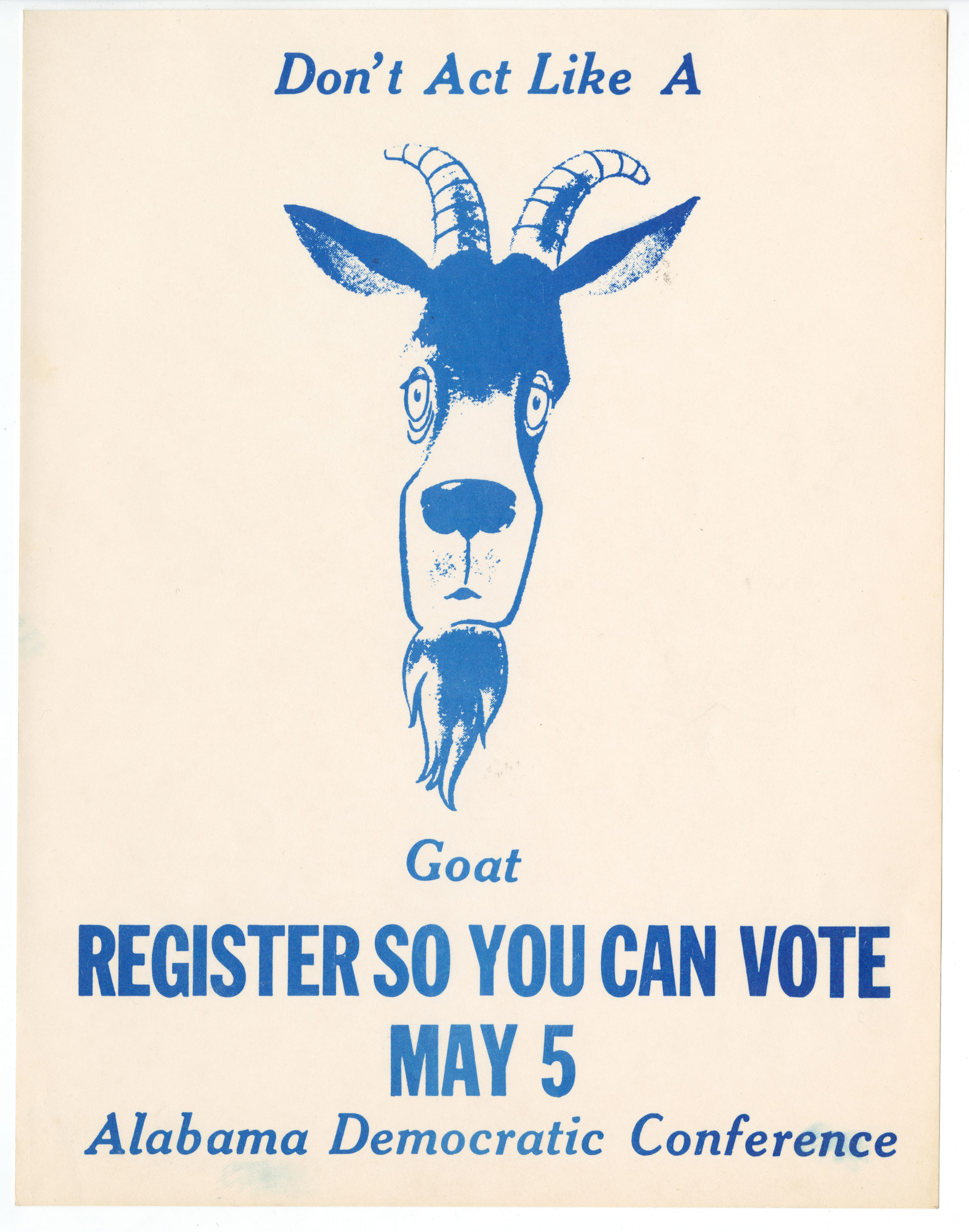 Don't Act Like a Goat, Voter Education Project (Southern Regional Council), circa 1970, Voter Education Project organizational records