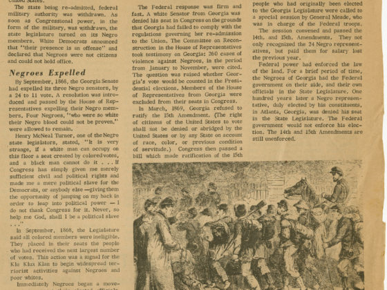 When Federal Troops Seated Negroes in the Georgia Legislature,,1966 August,SNCC Vertical File