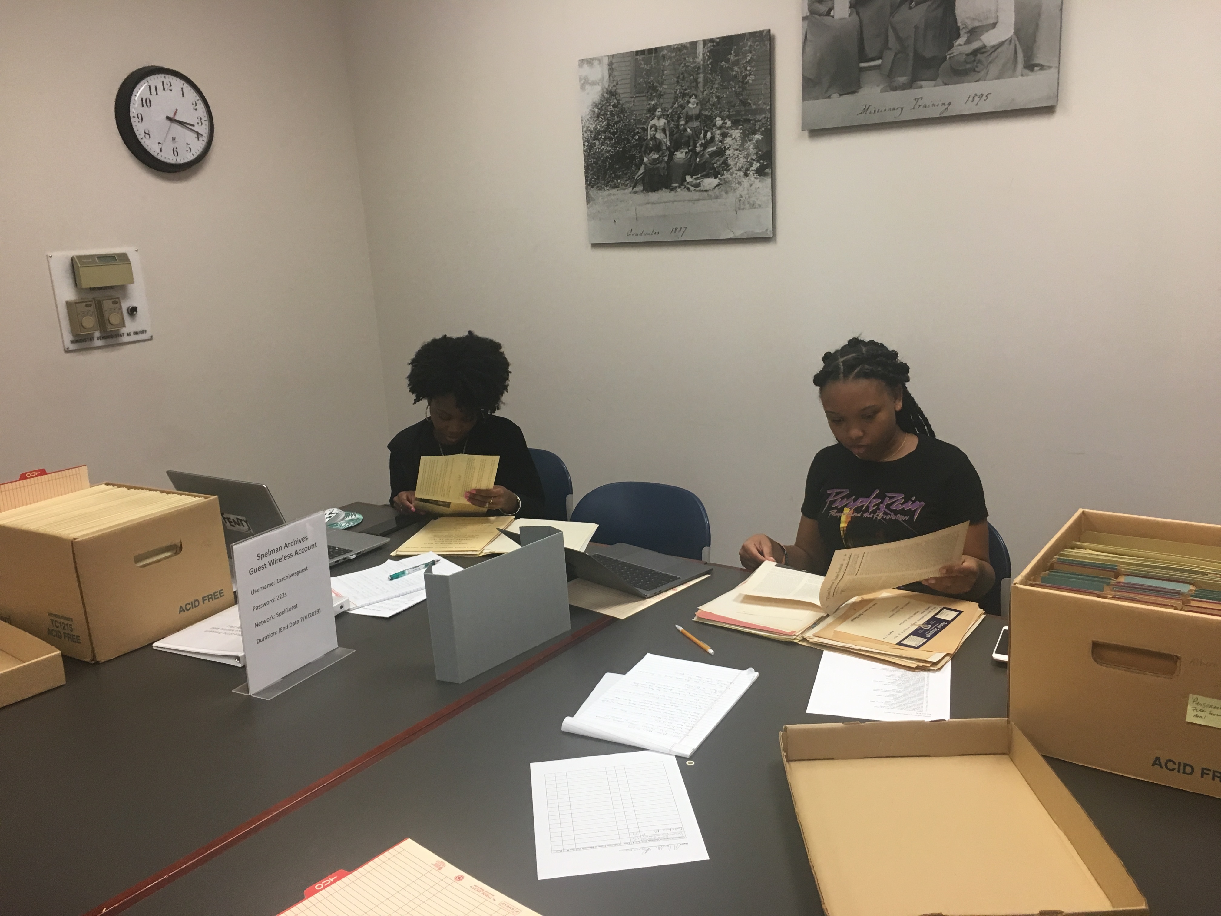 Keighla and Camille-Researching in Spelman Archives