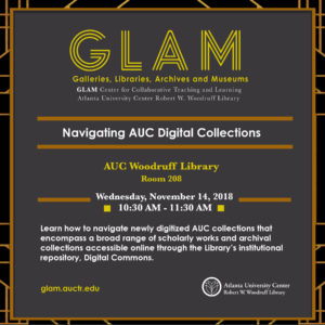 Navigating AUC Digital Collections flyer