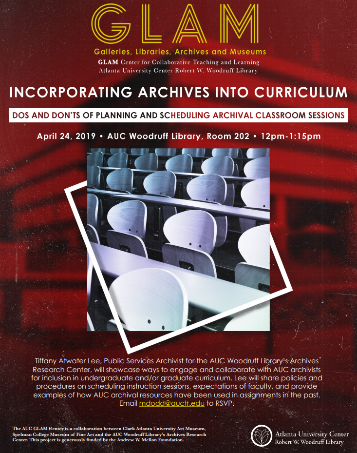 Incorporating Archives into Curriculum flyer