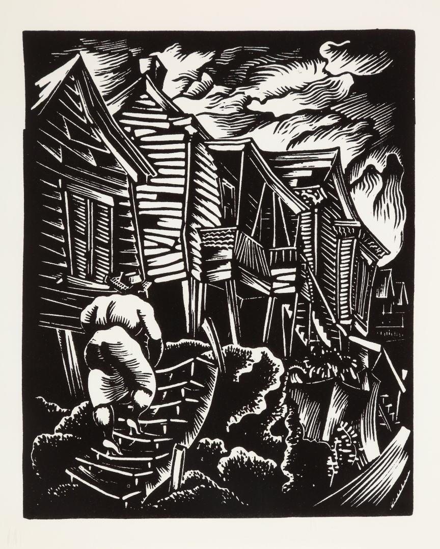 Coming Home Hale Aspacio Woodruff 1935 (re-strike by Bob Blackburn, 1996) Clark Atlanta University Art Museum