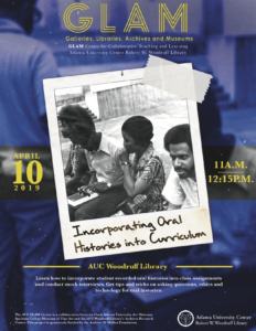 Incorporating Oral Histories into Curriculum flyer