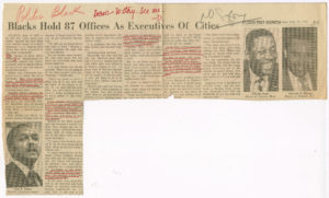 Blacks Hold 87 Offices As Executives of Cities, St. Louis Post-Dispatch1972 September 24Johnson Publishing Company Clippings File Collection