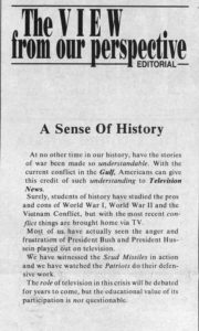 "A Sense Of History", AUC Digest Vol. 18, No. 13, Atlanta University Center1991 February 18Atlanta University Center (AUC) printed and published materials