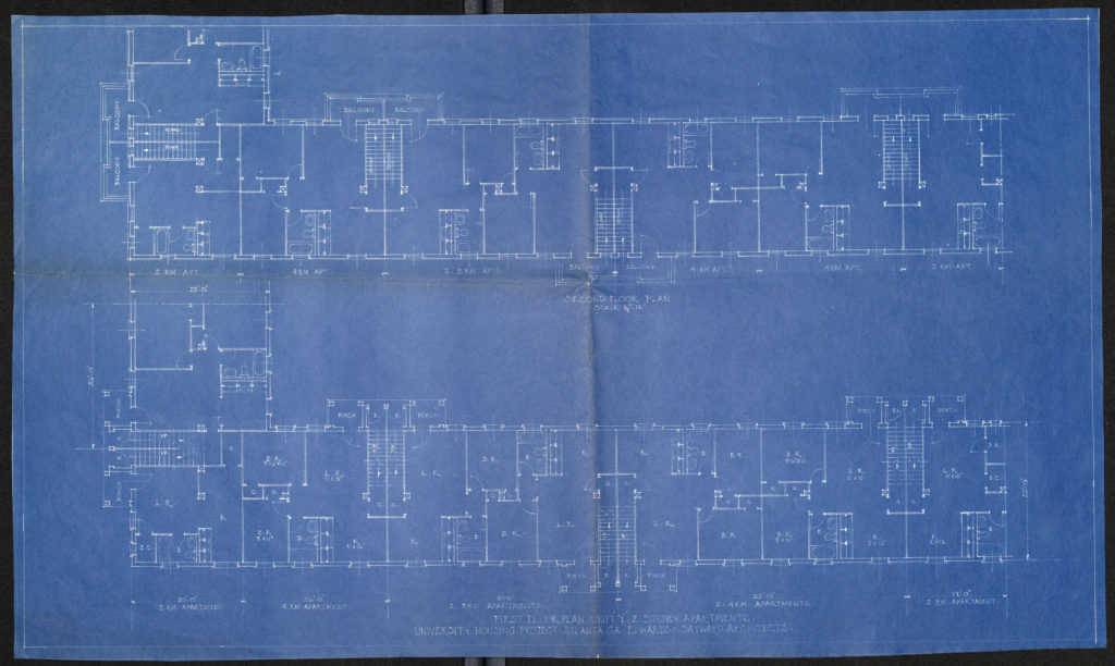 University Housing Project, Atlanta, GA (Floor Plan for Unit "Y" Story Apartments) Hope, John undated John Hope Records