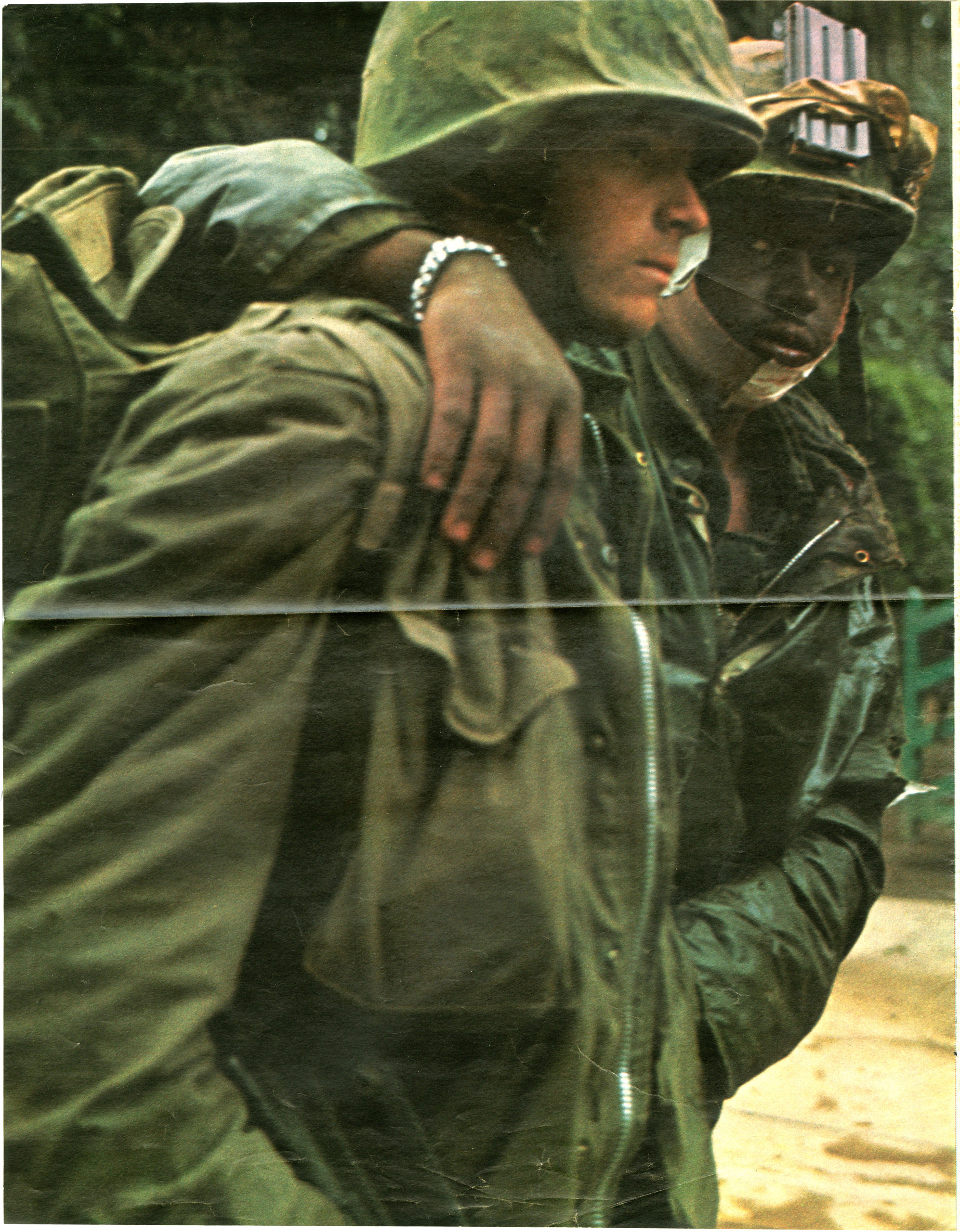 Photo of White and African-American Soldiers, George Alexander Sewell, circa 1967-1969, George A. Sewell papers