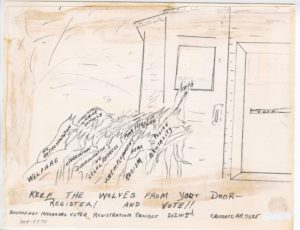 Keep Wolves From Your Door mockup, Voter Education Project (Southern Regional Council)undated Voter Education Project organizational records