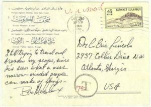 Postcards from Malcolm X, circa 1964, C. Eric Lincoln collection