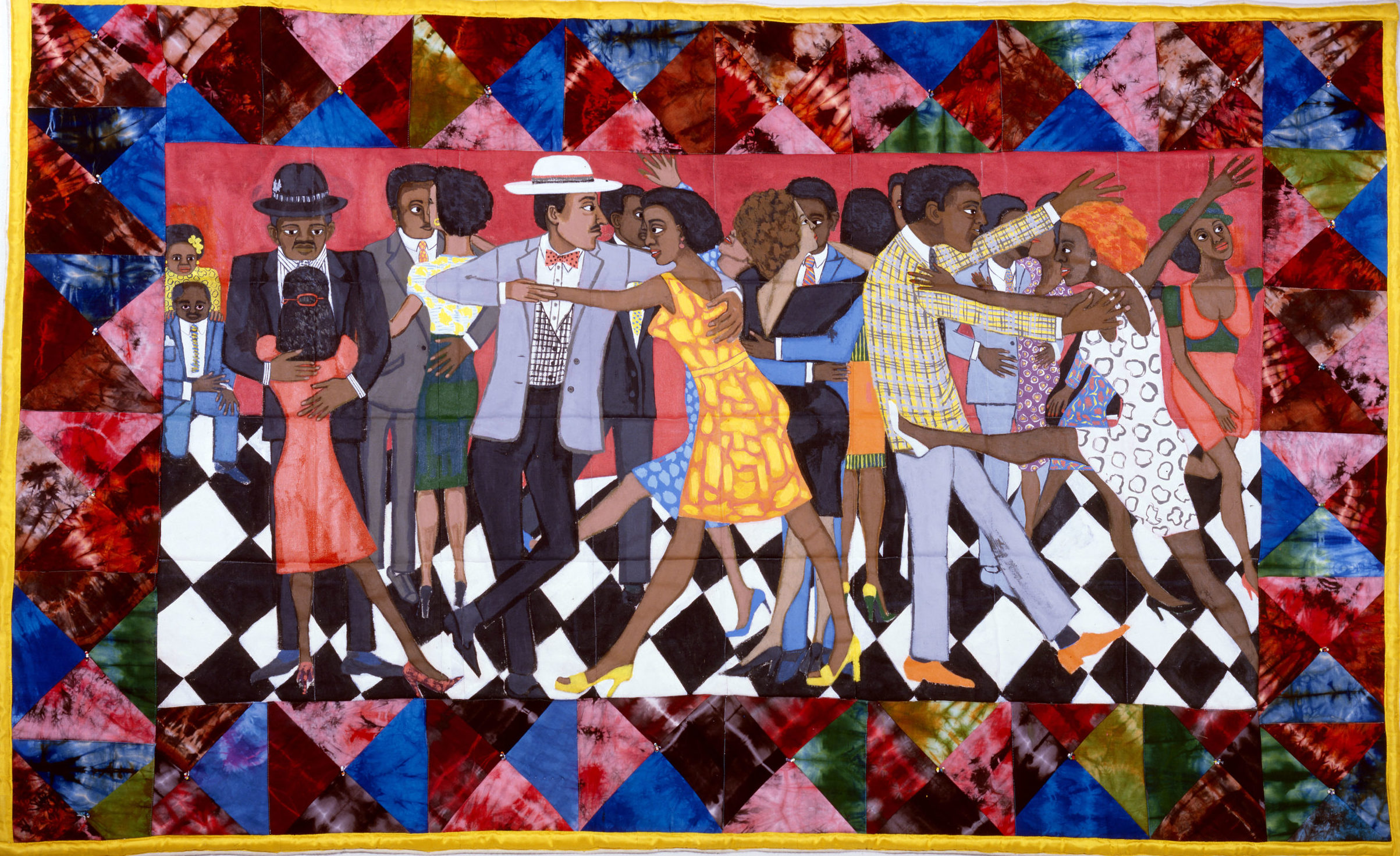 Groovin' High (alt Stompin at the Savoy), Ringgold, Faith, 1986, Spelman College Museum of Fine Art
